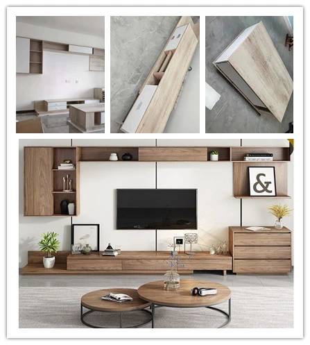 Simple Design Wood Furniture Wholesale Furniture Table with TV Stand Set Cabinet