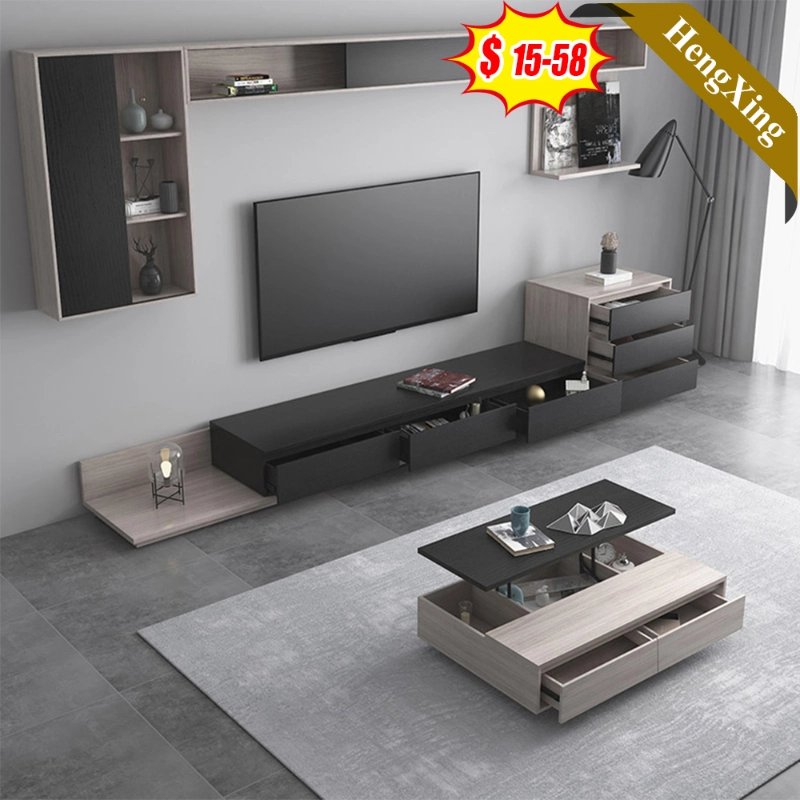 Wholesale Home Living Room Hotel Black Marble Top Wall TV Stand Unit Cabinets Side Coffee Tables