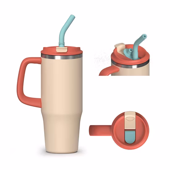 Best Hot Sell Double Wall Ss Water Beer Thermal Cup Coffee Mug Vacuum Insulated Stainless Steel Travel 40oz Tumbler with Handle Lid Straw